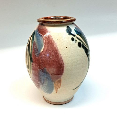 #231010  Vase, Floral, blue/red $28 at Hunter Wolff Gallery